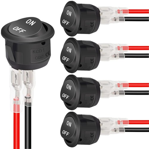 12v round rocker switch - 5x,