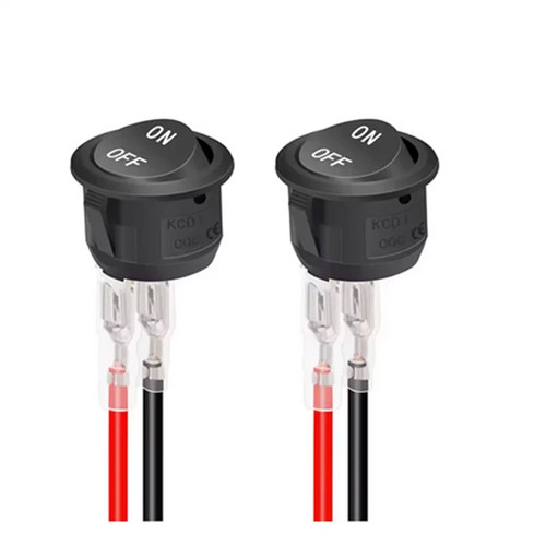 12v round rocker switch - round, spst